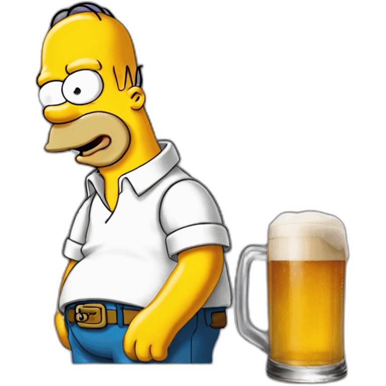 Homer simpson boit une bière emoji