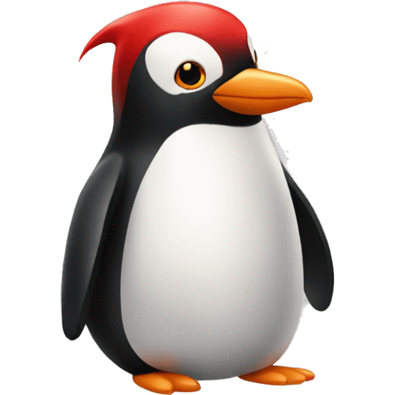 bright red pinguin emoji