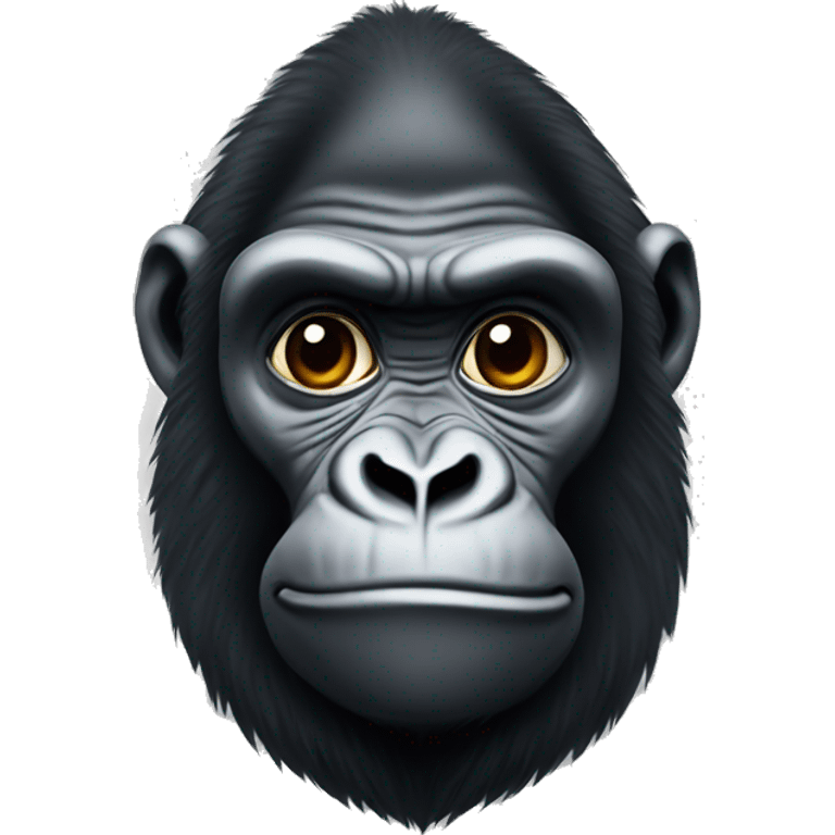 A gorilla wearing a sambaro emoji