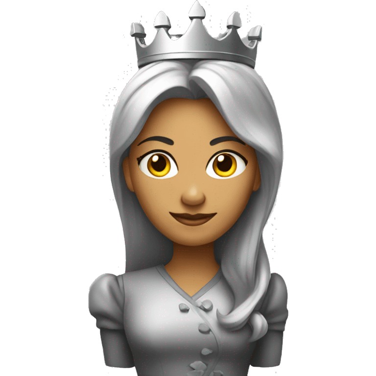 chess queen grey emoji