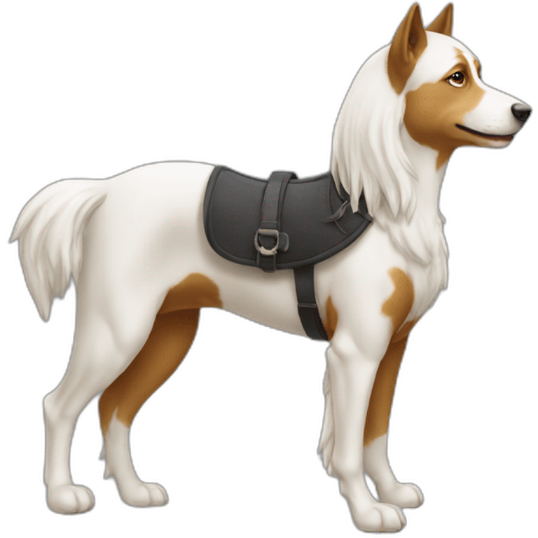 CHIEN SUR UN CHEVAL emoji