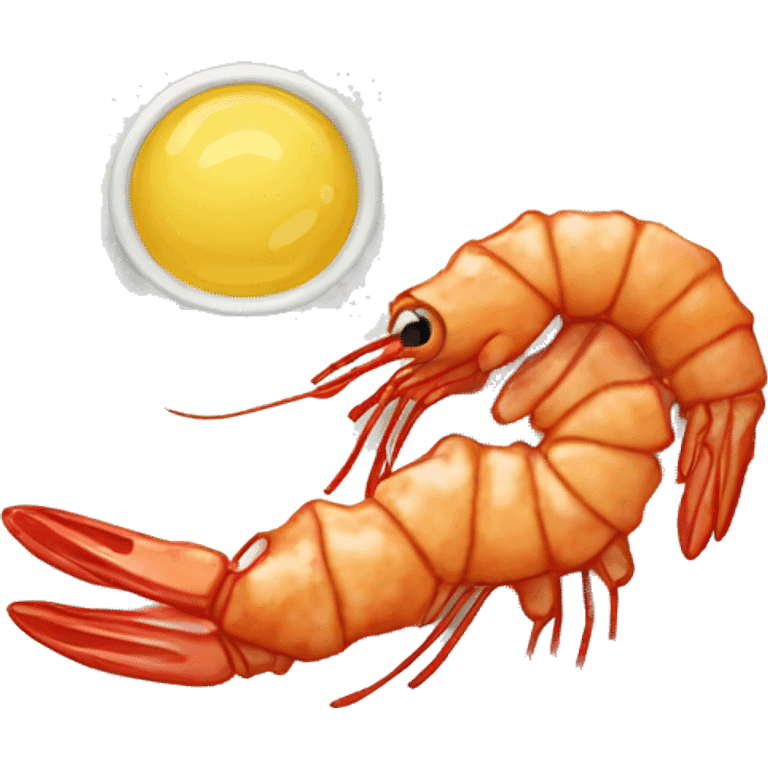 deep fried shrimp on plate emoji