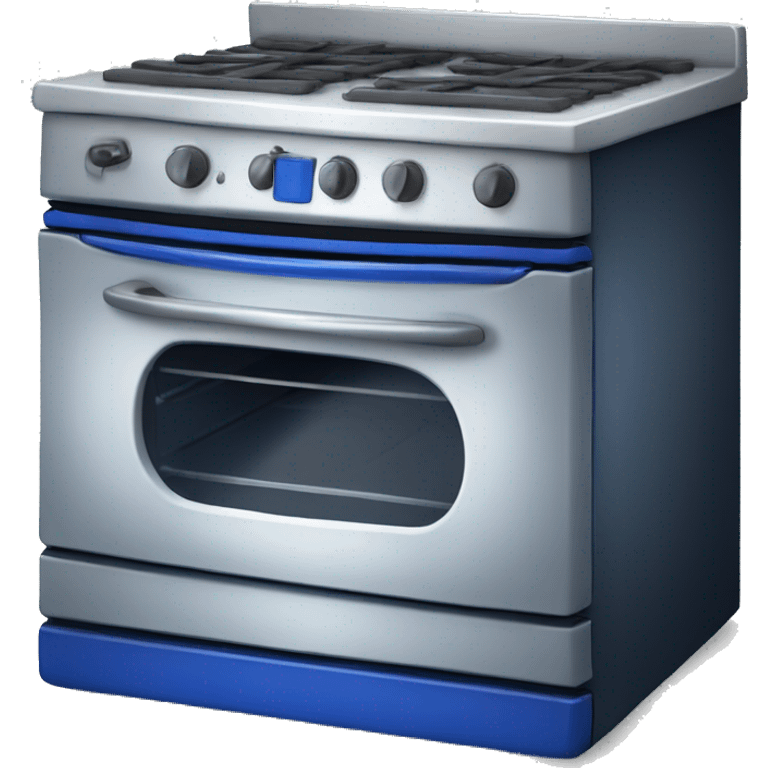 Realistic cobalt blue oven isolated.  emoji