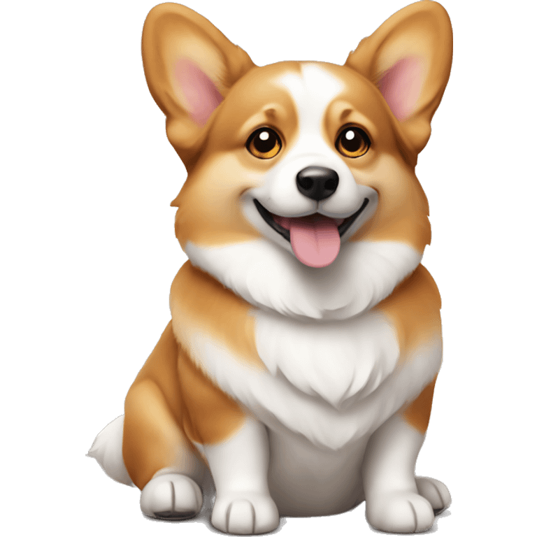 Cute corgi sitting  emoji