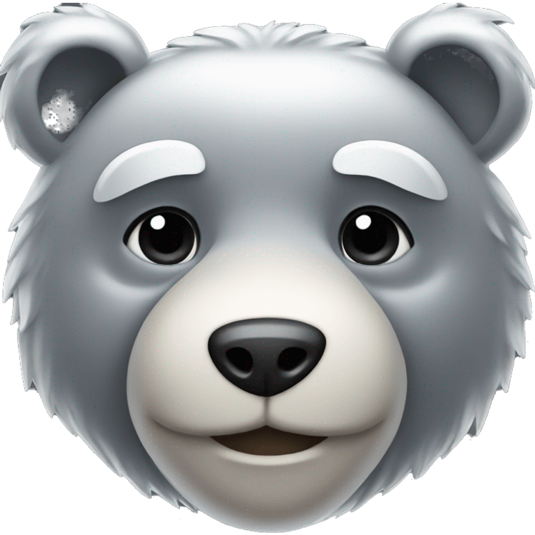 Silver Bear with abs emoji