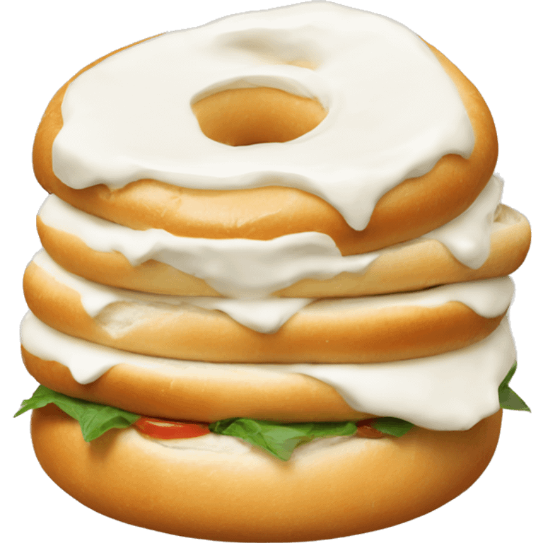 cream cheese on bagel emoji