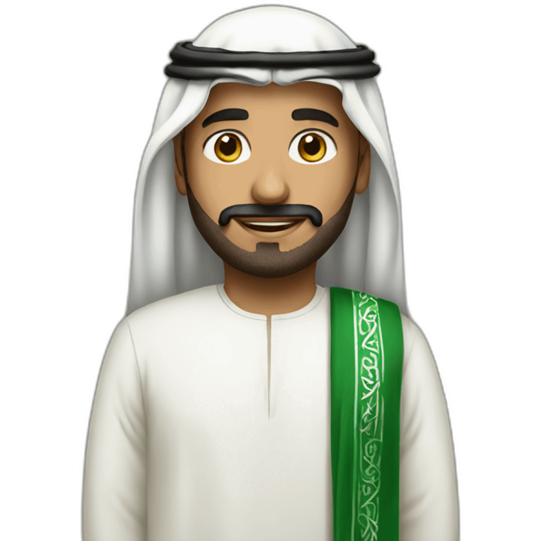 Saudi Man with Saudi clothes emoji