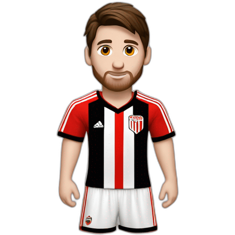 Messi con una camiseta de River Plate emoji