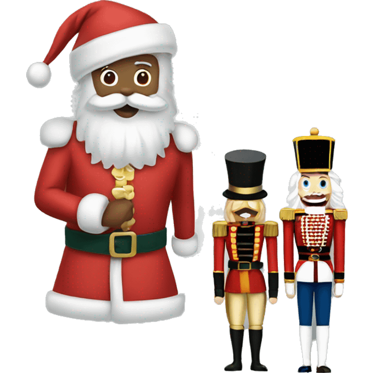 Santa and nutcracker emoji