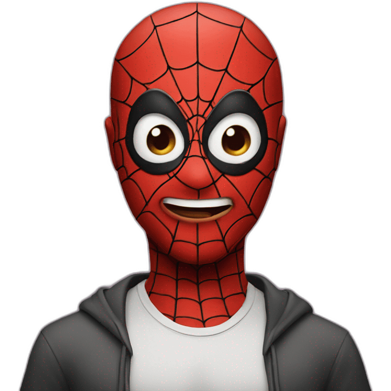 Spuderman blushing emoji