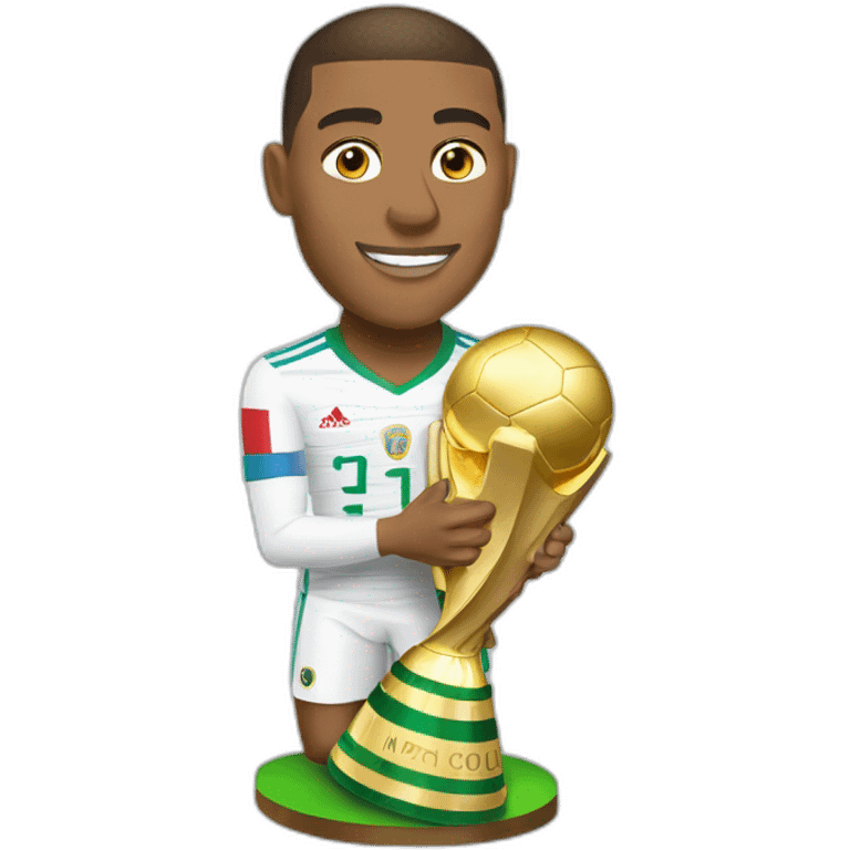 Mbappé with world cup trophy  emoji