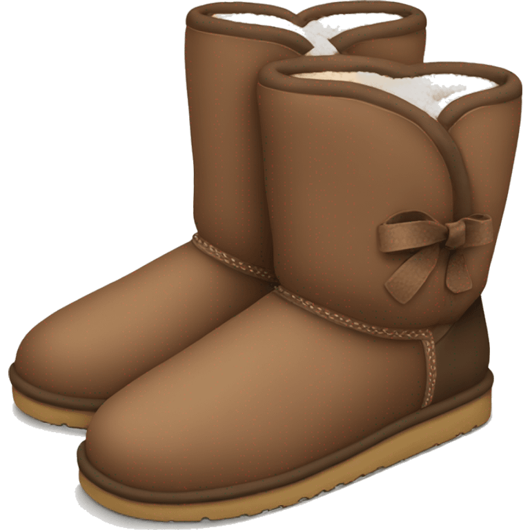 Cute mocha brown uggs emoji