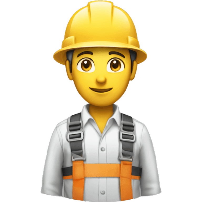 worker standing with harness emoji