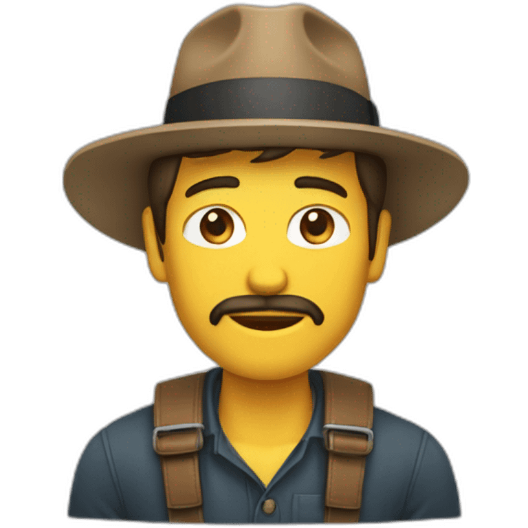 Hombre moreno con trapeador en la mano emoji