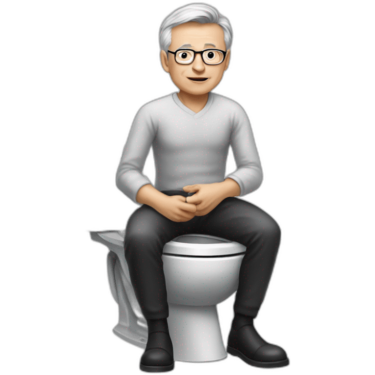 Eduard Limonov sitting on the toilet emoji