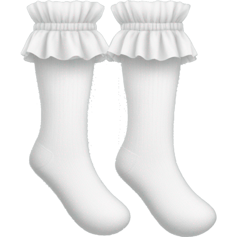 white frilly socks emoji