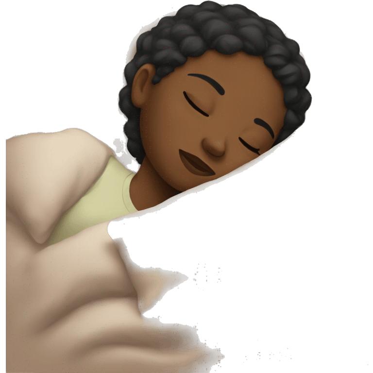 Black girl sleeping  emoji