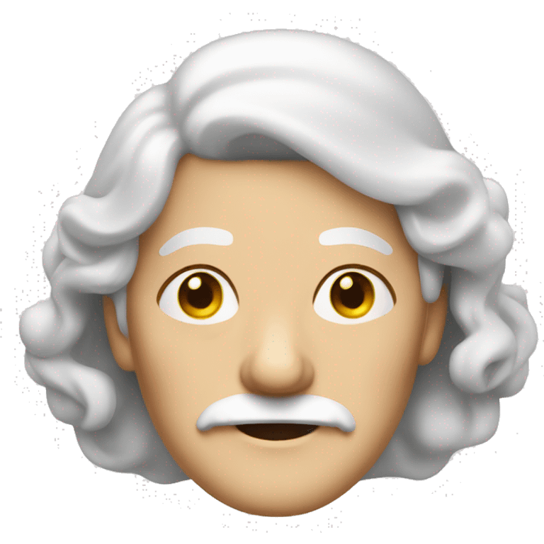 a old woman with white hair and a great moustache emoji