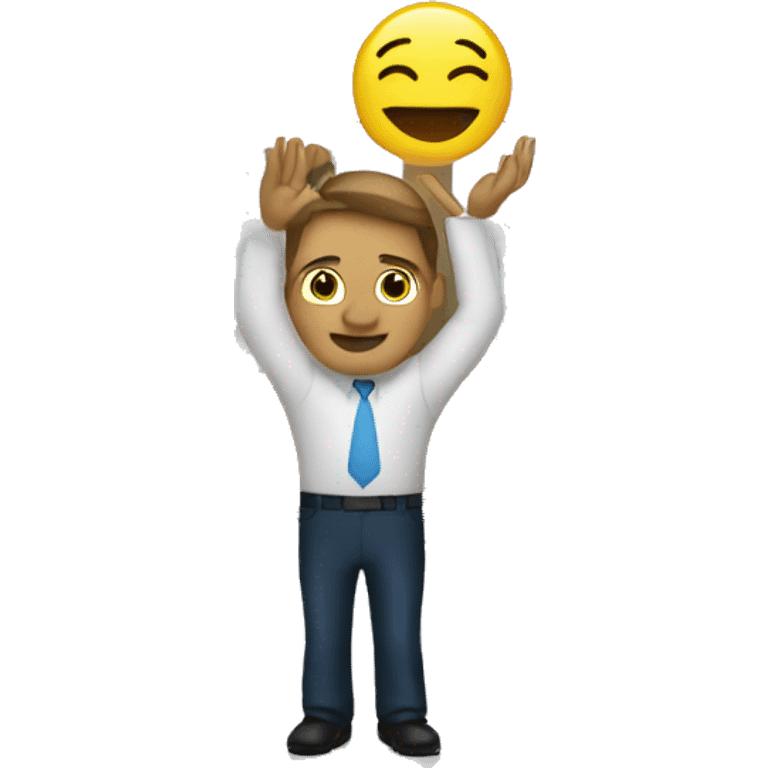 realtor abrazando una casa emoji