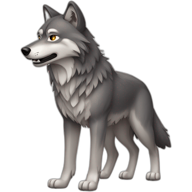 Wolf Full Body emoji