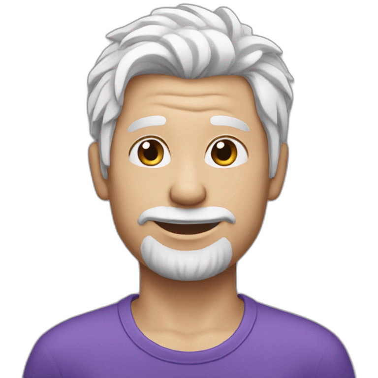 white men with purple hairs emoji