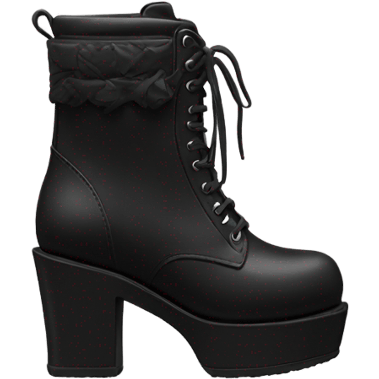 big black platform boots  emoji