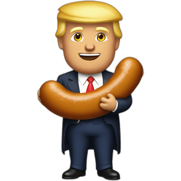 trump-holding-his-sausage emoji