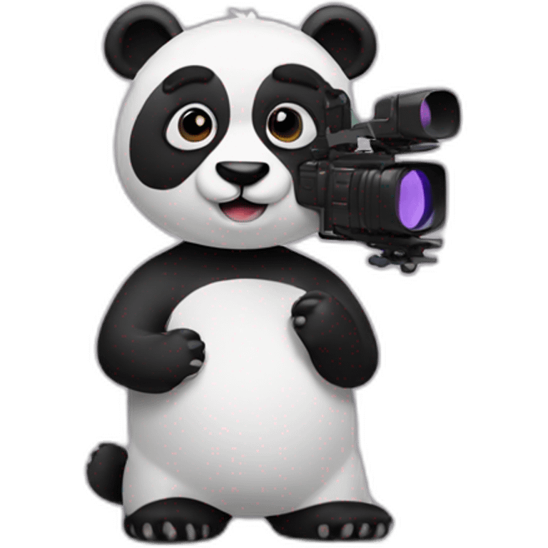 Panda filmmaking emoji