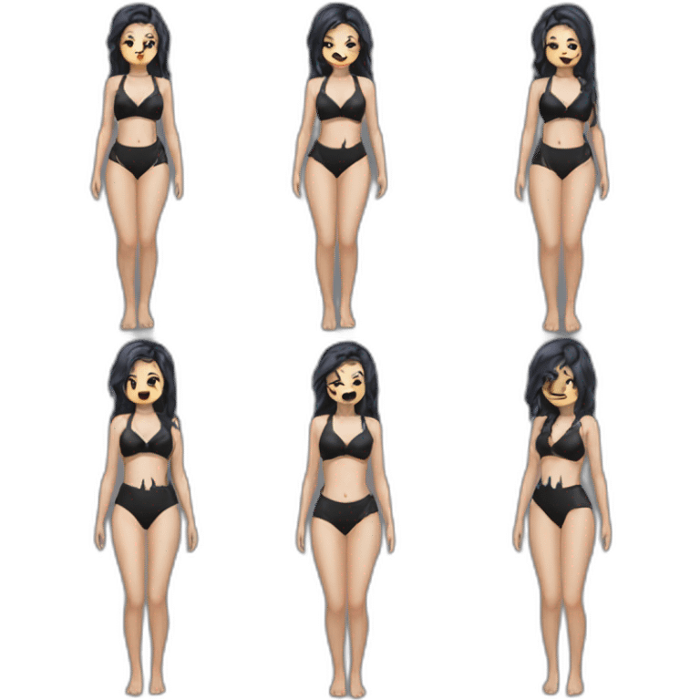 Goth full body pawg swim suit emoji