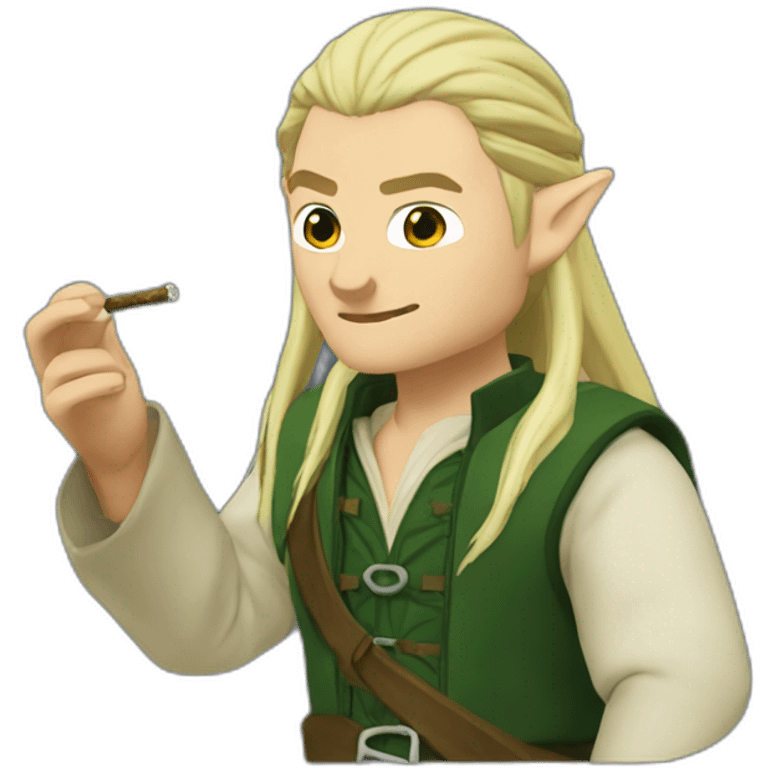 Legolas smoking herbs emoji