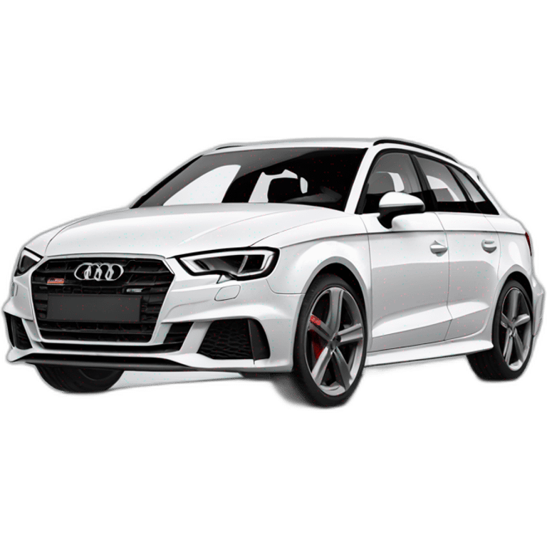 Audi S3 sportback blanche emoji