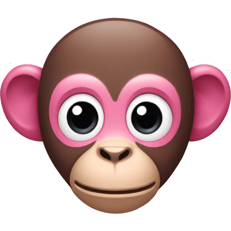 Pink monkey emoji