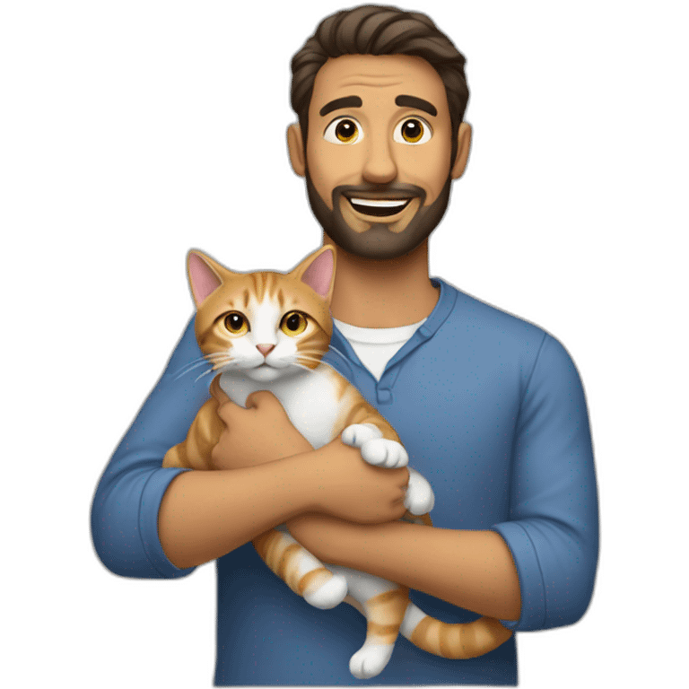 :man with cat: emoji