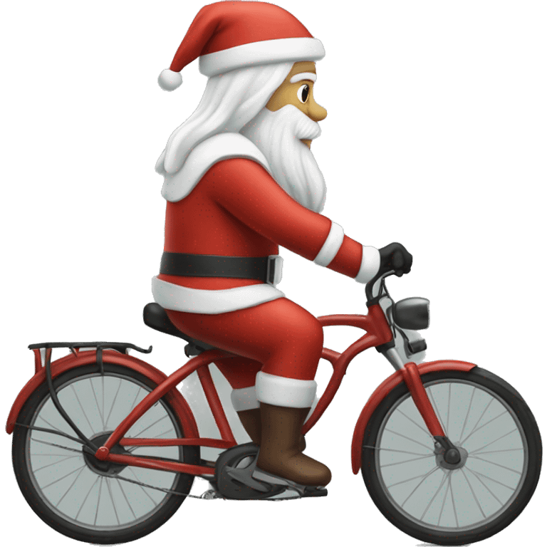 Santa on a bike emoji