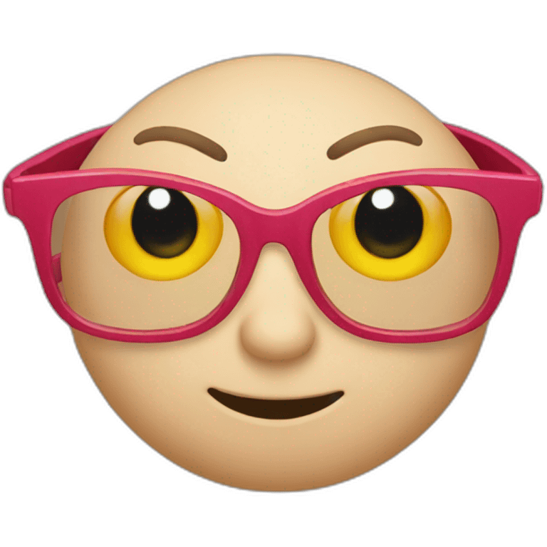 Lunettes coeur emoji