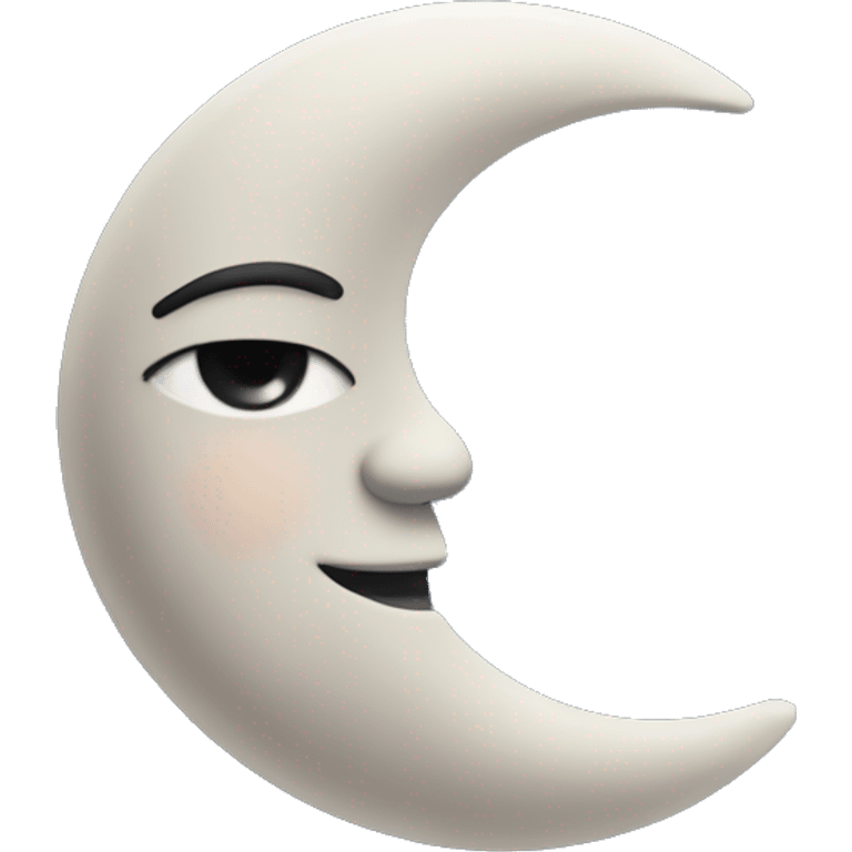 Moon astrology symbol with cute face emoji