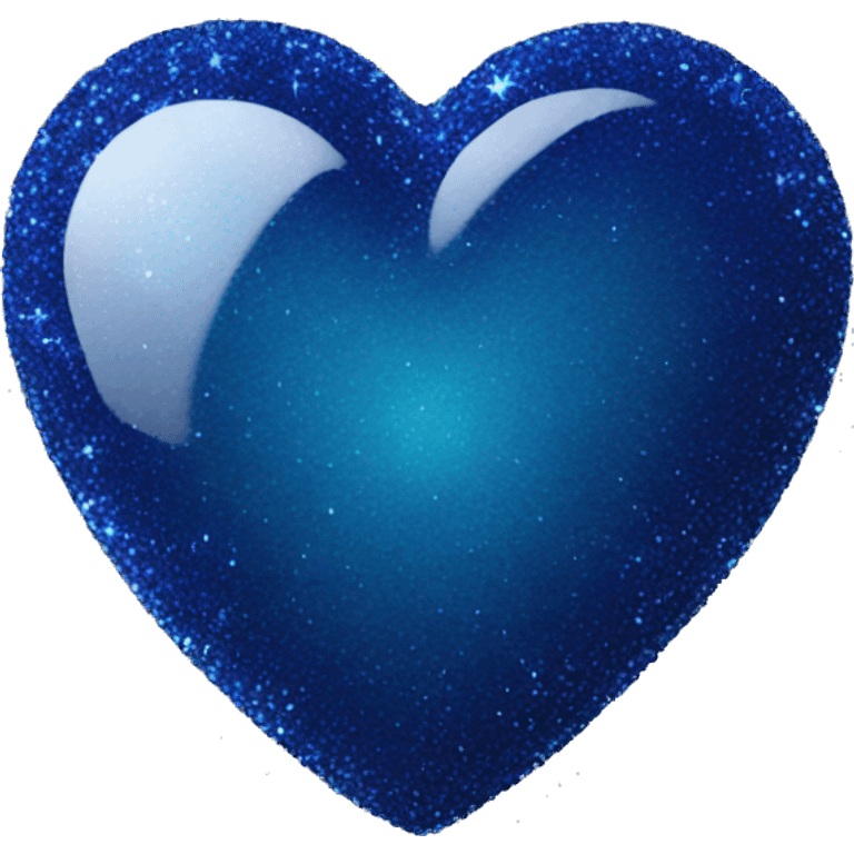 Dark blue sparkly heart emoji