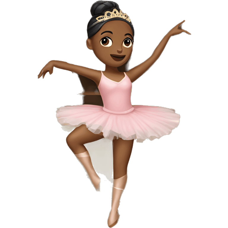  brown skin ballerina in a music box emoji