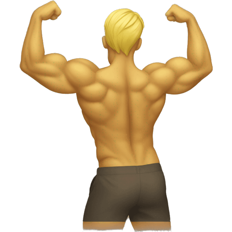 Back muscle yellow emoji tone  emoji