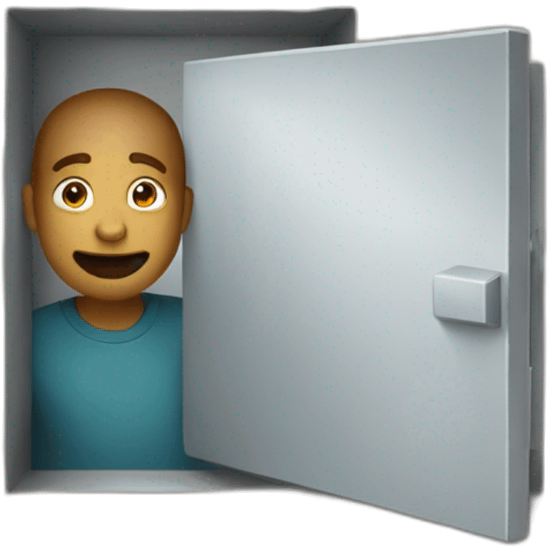 man peeking around a corner emoji