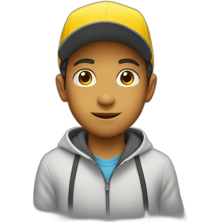 Boy wearing Yellow cap emoji