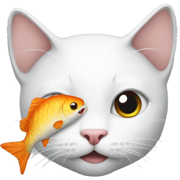 cat with fish emoji