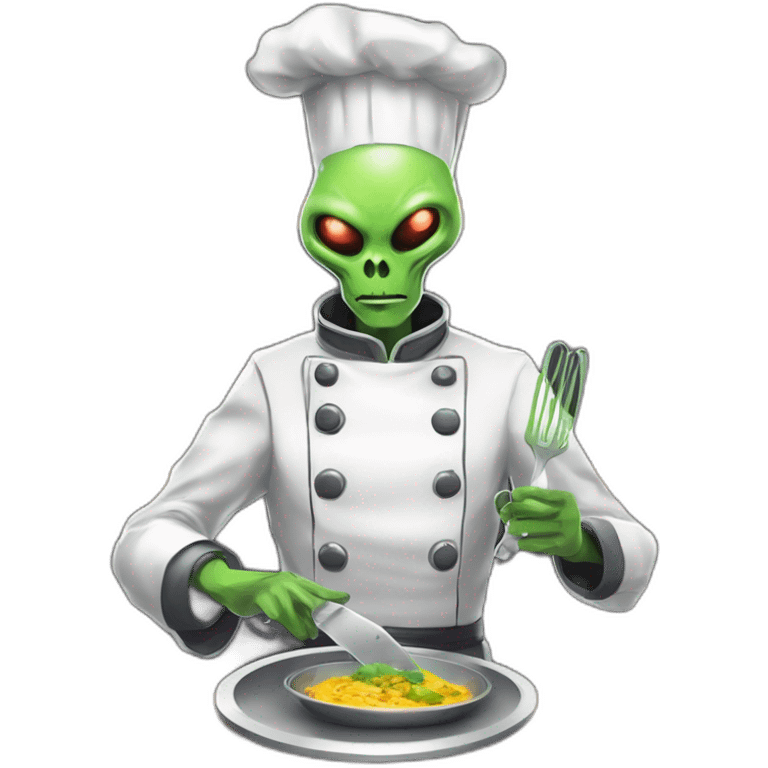 alien chef scifi roguelike rpg style inspired by slay the spire digital art emoji