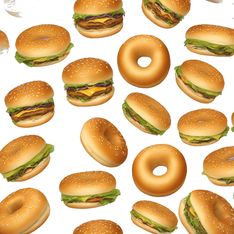 Bagel bun burger emoji