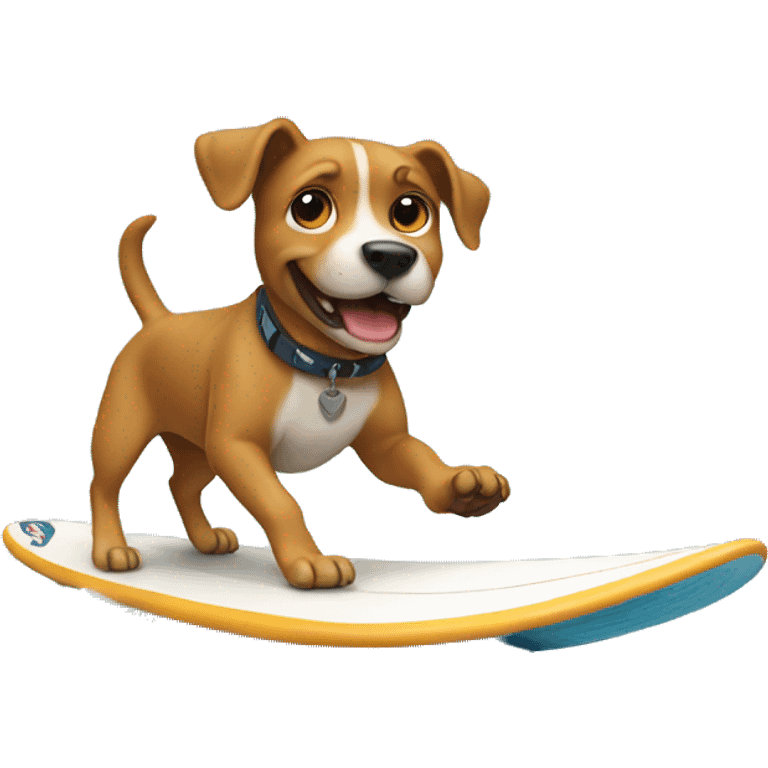 Dog is surfing emoji