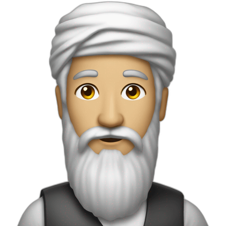 Osama lin baden with a pakol on emoji