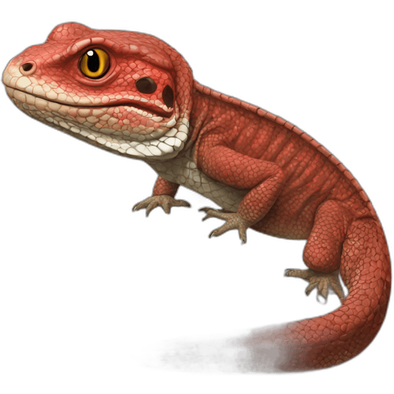 red fatneck tegu lizard emoji