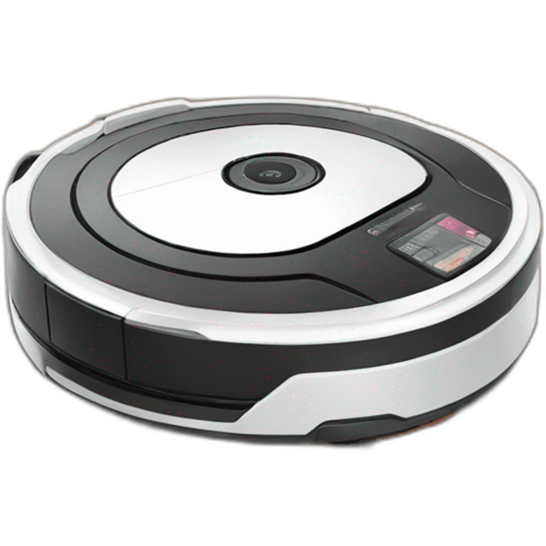 robot vacuum cleaner with cat emoji