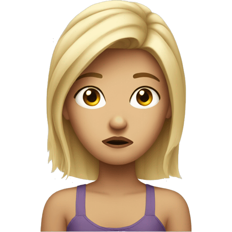 blonde annoyed girl emoji