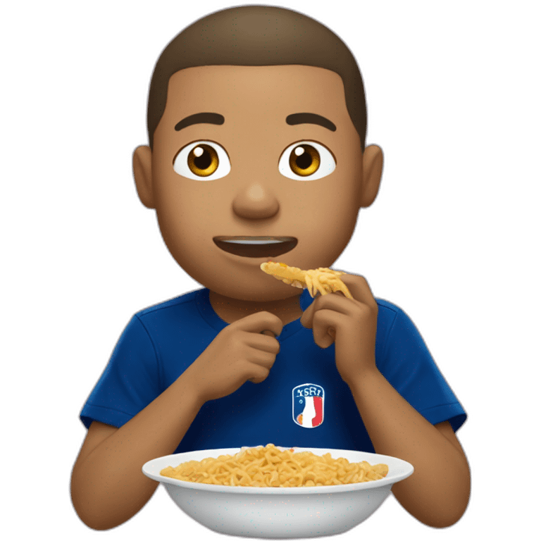 mbappe france eating emoji